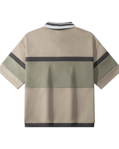 YSH Рубашка поло YMKASHIX темно песочный / темно серый