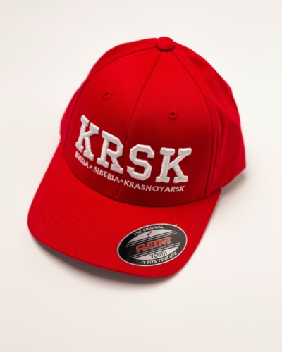 ЯЛК Бейсболка “KRSK” 6277 (красный, вышивка белый)