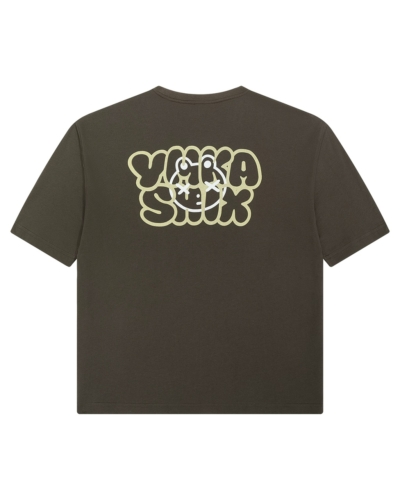 YSH Футболка YMKASHIX Logo Face коричневый