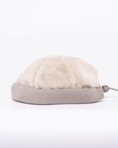 Якорь / докер Портовый серо бежевый мех / серый флис бортик