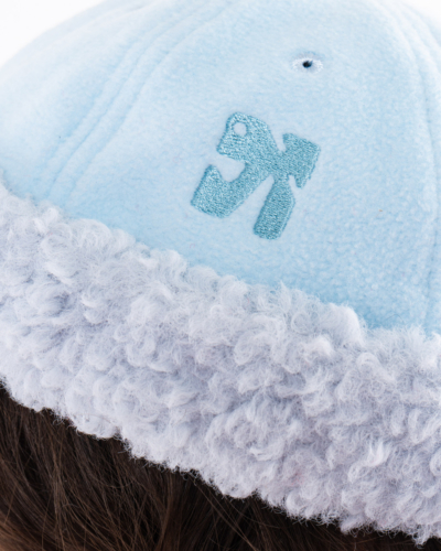 Якорь / докер Портовый голубой флис / голубая шерпа бортик