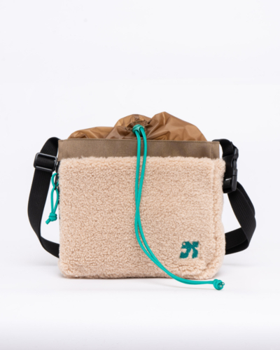 Якорь / сборка мини бежевая шерпа / темно беж нейлон