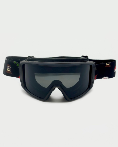 FarEastLocals Маска оптика лыжи снбрд стреп принт /линза черная + бонус линза