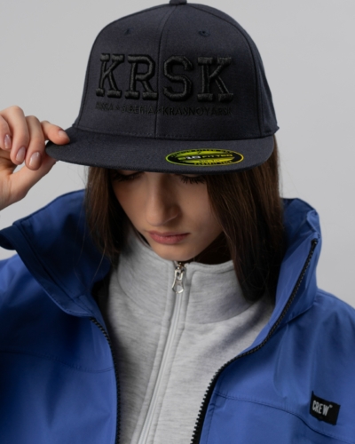 ЯЛК Снепбек “KRSK” 6210 (синий темный, вышивка черный)