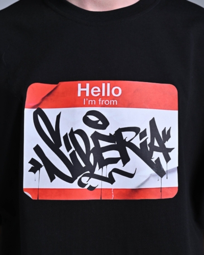 I’m from Siberia / футболка оверсайз “Hello” / черный