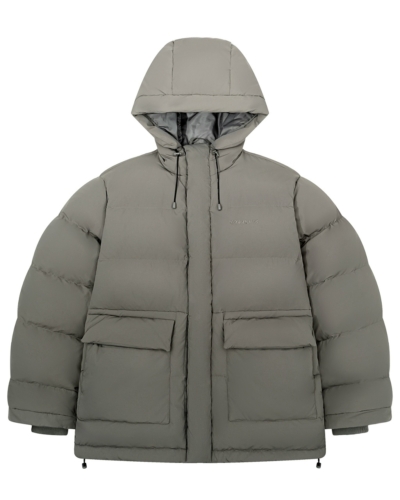 YSH Пуховик YMKASHIX HTF Logo серый