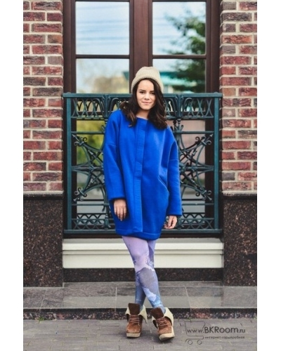 Пальто-кокон WG КАРТЕЛЬБ – Oslo mini logo – джинса