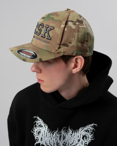 ЯЛК Снепбек “KRSK” 6089MC (беж камуфляж, вышивка темно серый)