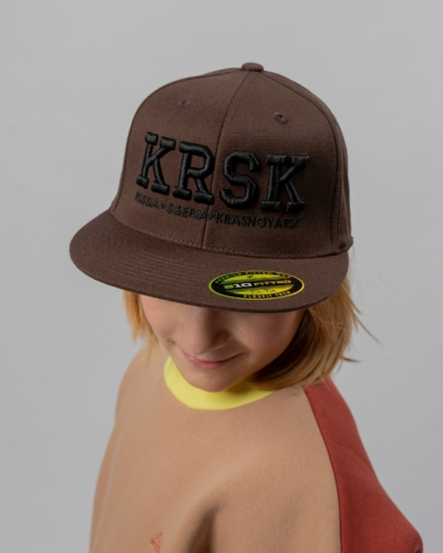 ЯЛК Снепбек “KRSK” 6210 (коричневый, вышивка черный)