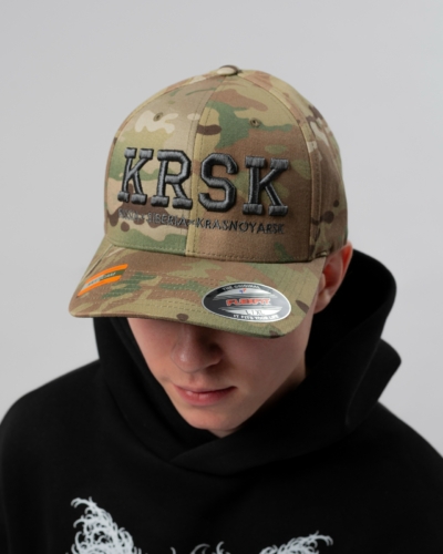 ЯЛК Снепбек “KRSK” 6089MC (беж камуфляж, вышивка темно серый)