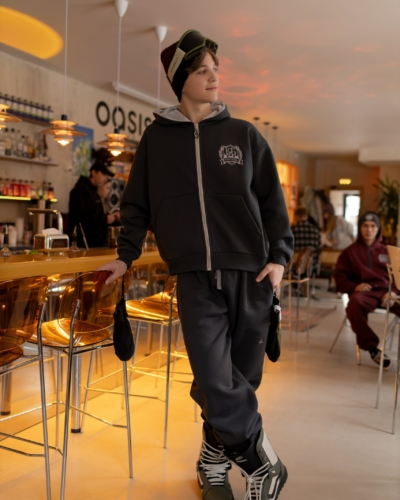 КАРТЕЛЬБ / Толстовка на молнии / Sopka ПОСЛЕ КАТАНИЯ / темно серый / муж