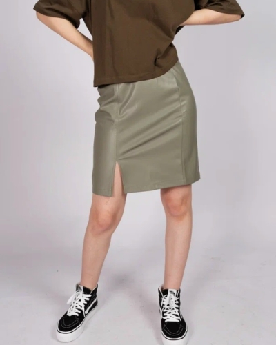 КАРТЕЛЬБ / Юбка / экокожа / хаки