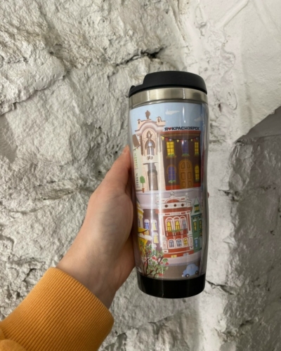 ЯЛК Термостакан герметичный “Проспект Мира Красноярск – лето” 380 мл