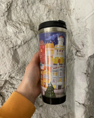 ЯЛК Термостакан герметичный “Проспект Мира Красноярск – зима” 380 мл
