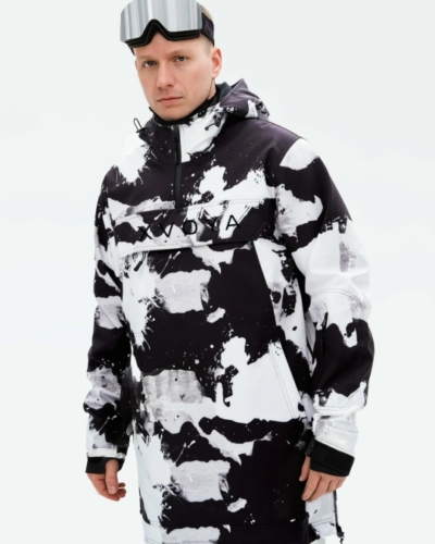 XVOYA анорак BASE софтшел / тайдай белый черный