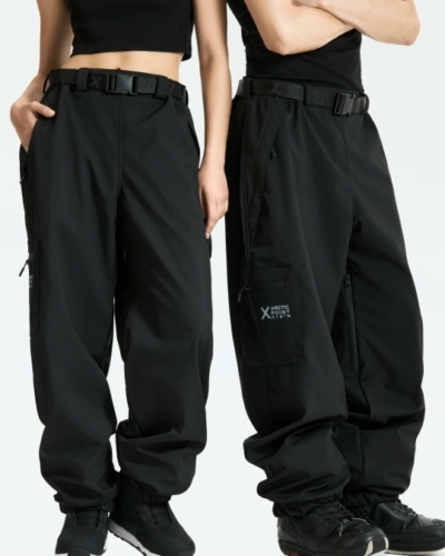 XVOYA брюки широкие AP Obsidian софтшел / черный