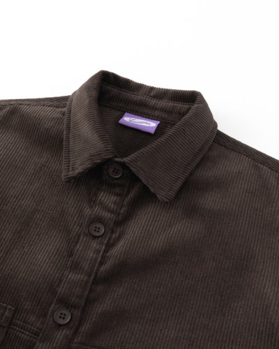 YSH Рубашка YMKASHIX Velvet Button темно коричневый