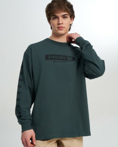 VANS лонгслив VN000SRDFRJ1 I Need My LS Tee Mystic Moss