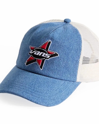VANS кепка VN000T20CDX1 Marked Jockey Trucker STONEWASH/BLUE