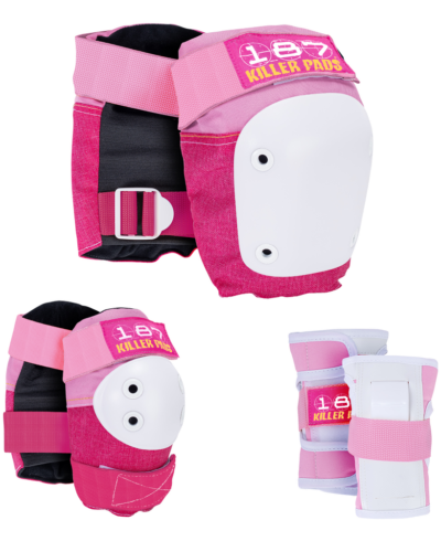 SP 801 Набор защиты (колени, локти, запястья) 187 Killer Pads SIX PACK ADULT PINK